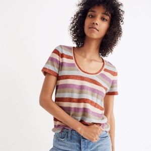 Madewell Alto Scoop Tee in Granada Stripe